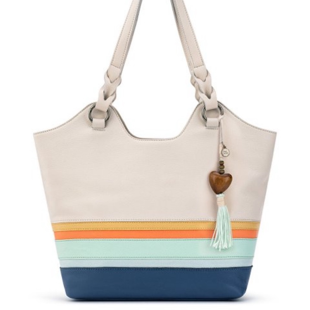 Sak Stone Stripe Sierra Leather Tote